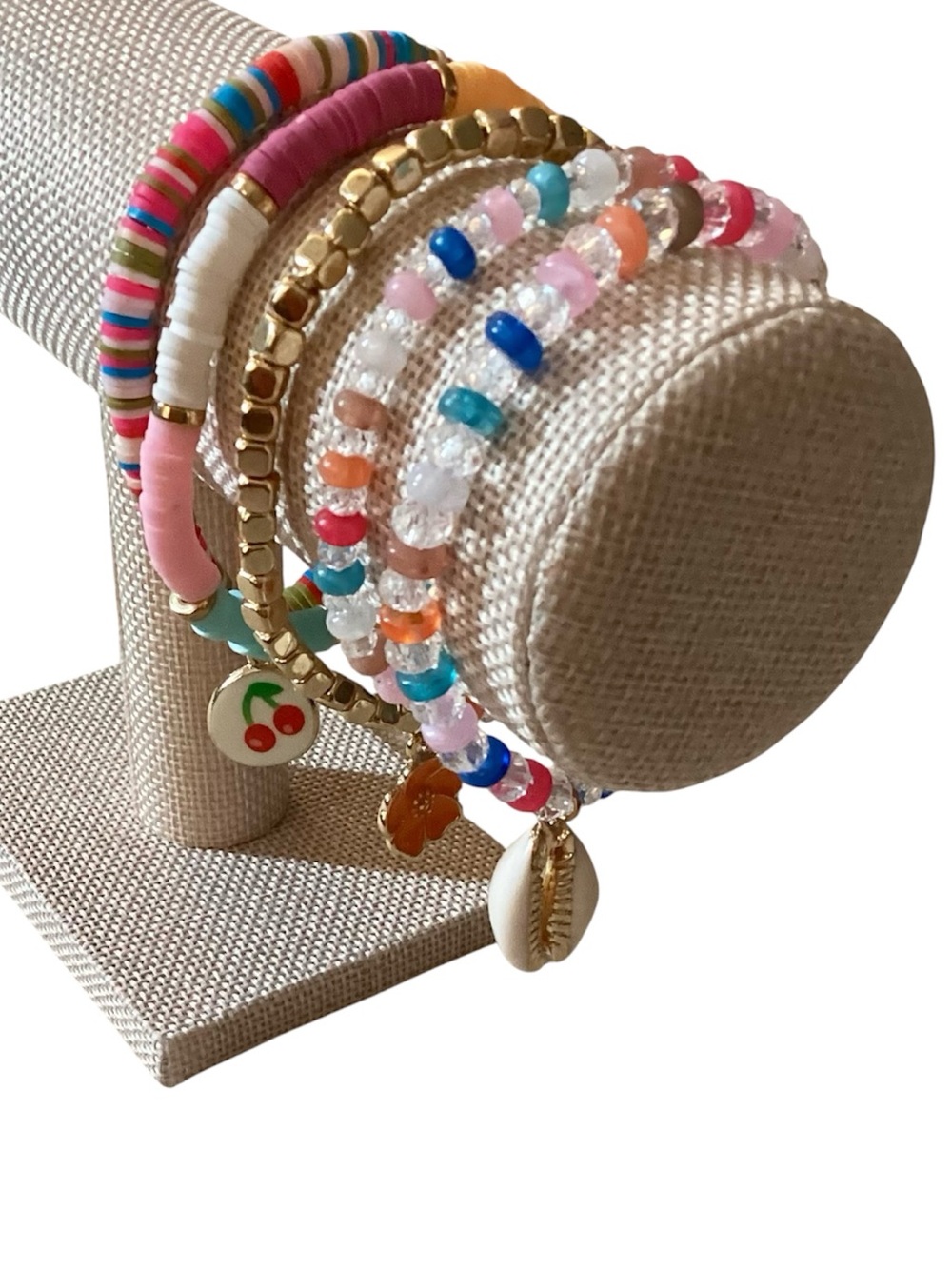 Set of (5) Beaded Stretch Bracelets (NWT)